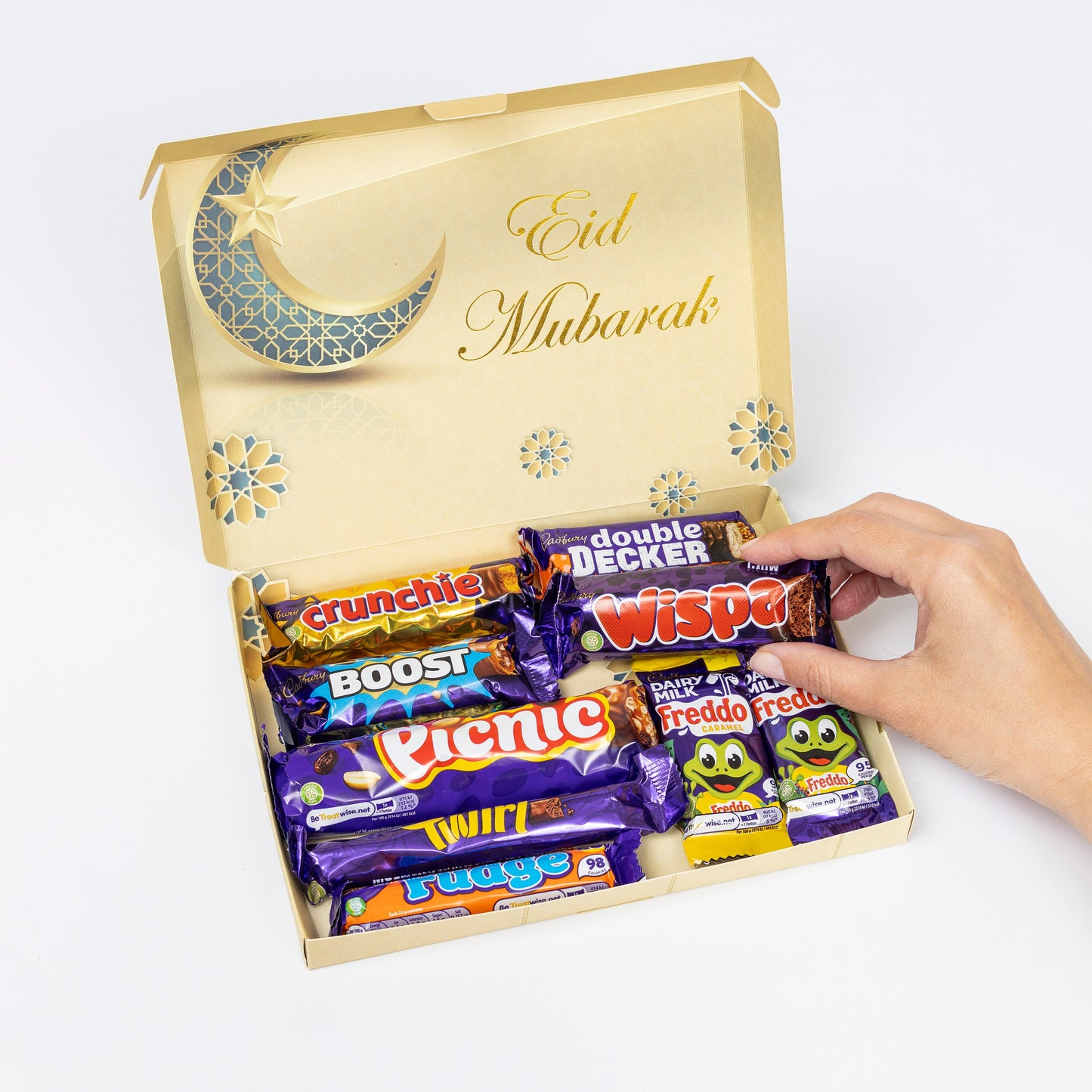 Cadbury Chocolate Freddo Twirl Sweet Gift Box Hamper Eid Mubarak Present Keechi & co.