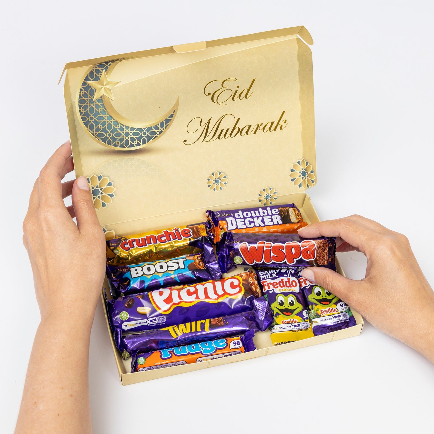 Cadbury Chocolate Freddo Twirl Sweet Gift Box Hamper Eid Mubarak Present Keechi & co.