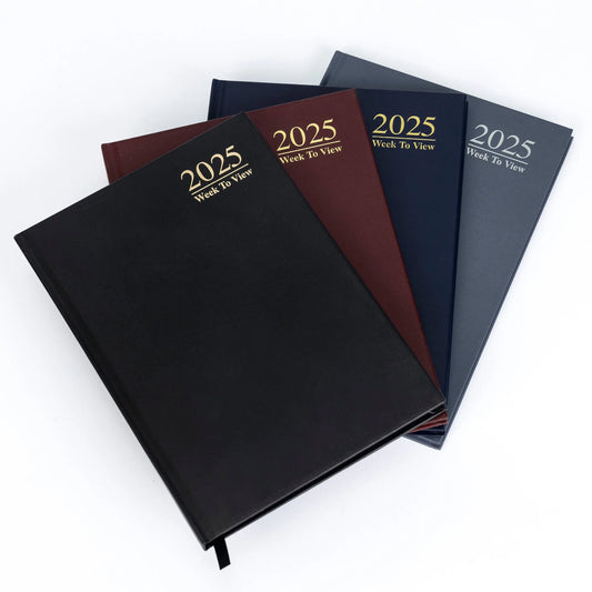 2025 A5 Week To View Diary Full Year Planner Organiser Hardback Cover Keechi & co.