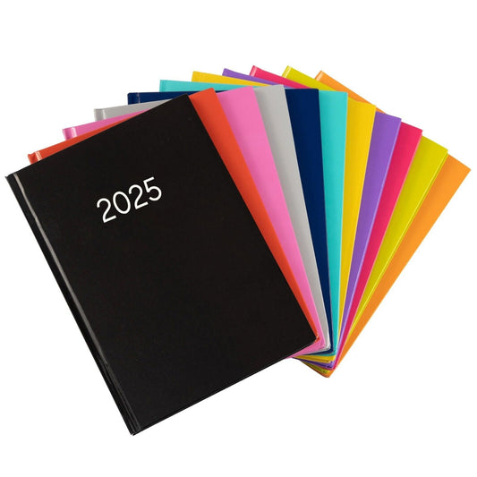 2025 Diary A5 Week to view Full Year Office Year Planner Hardback Diaries Keechi & co.