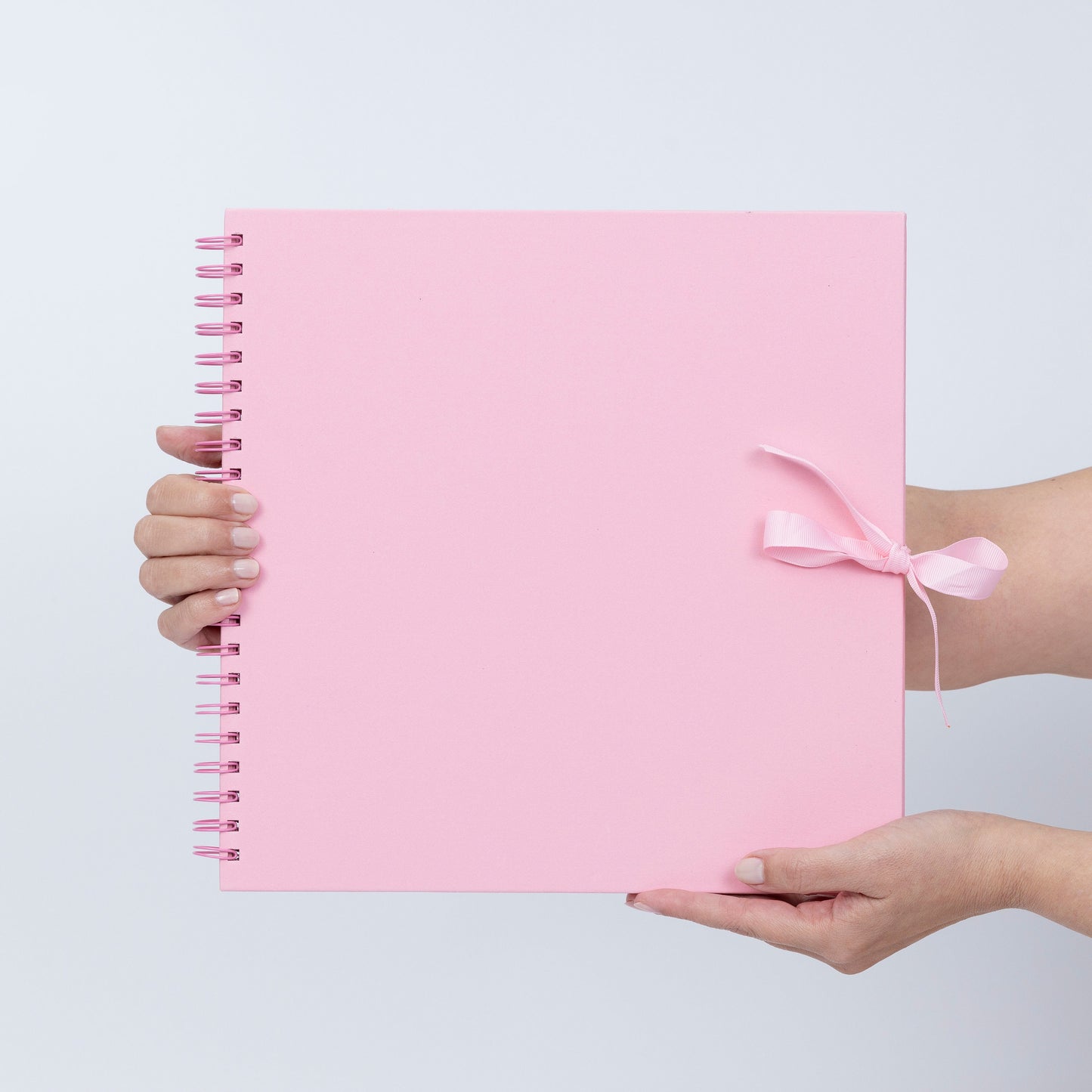 Kraft Paper Scrapbook Album: 12" Square, Spiral Bound with Ribbon