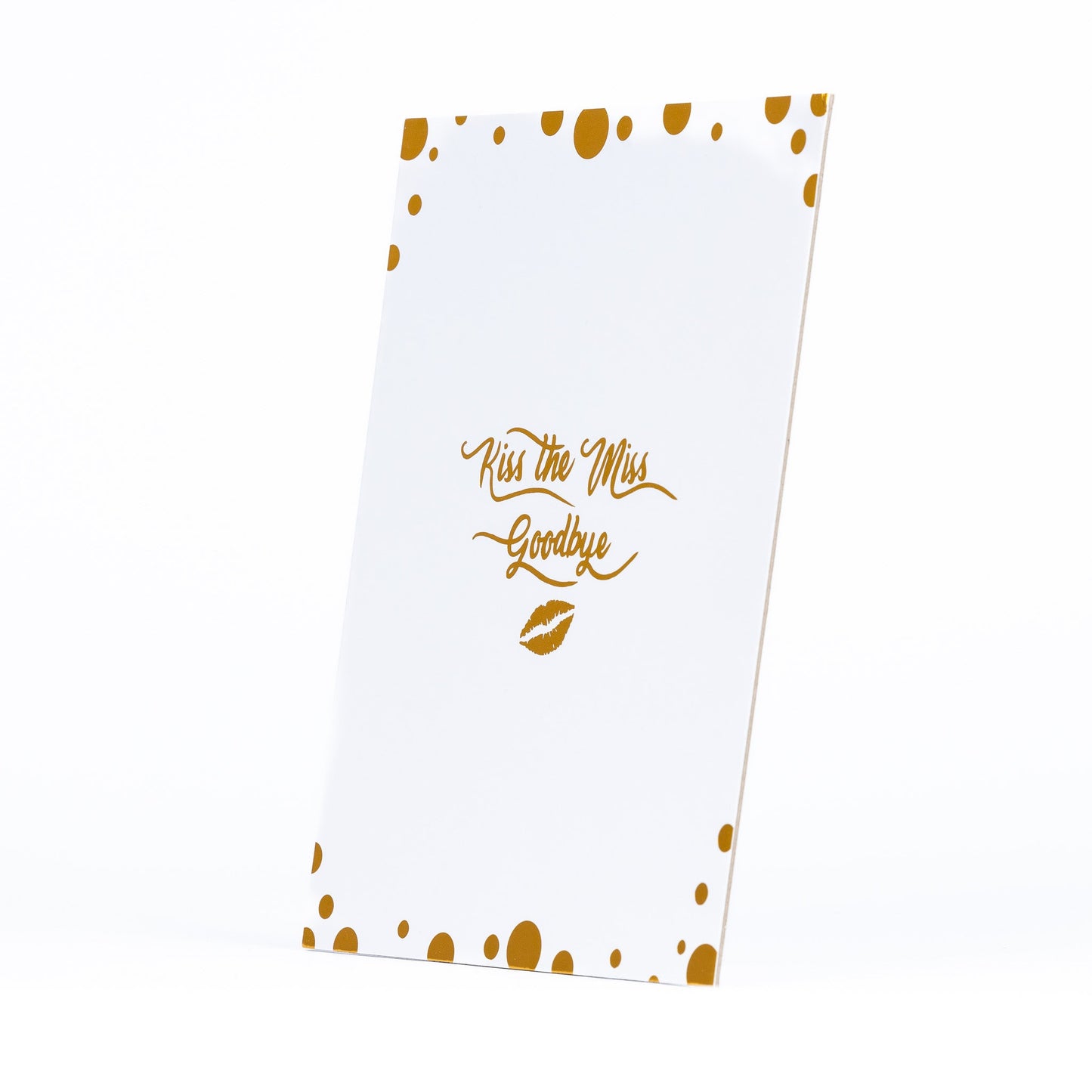 Hen Party Game Accessories Kiss The Miss Goodbye Gold Foil Do Gift Keepsake Keechi & co.