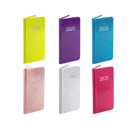 2025 Diary Slim Glitter Week to View Diaries Full Year Journal Calendar Planner Keechi & co.