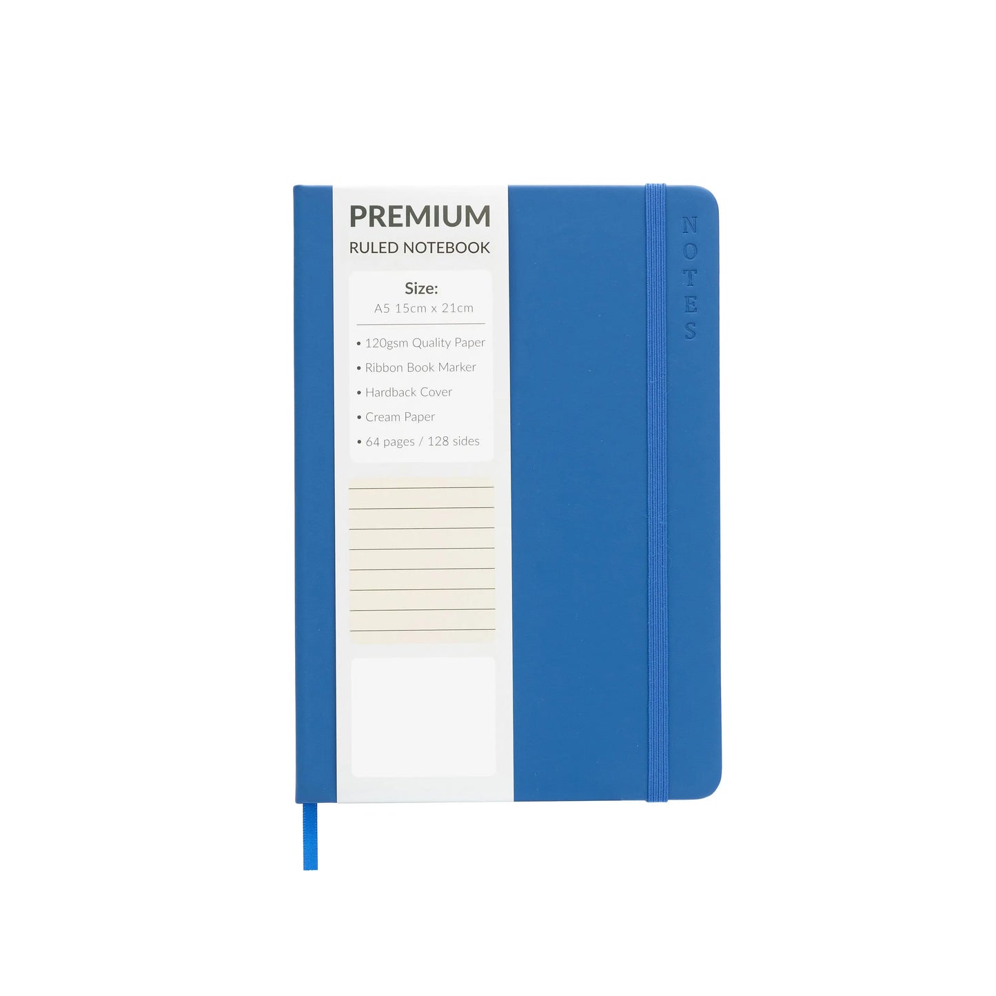 A5 Hardback Lined Notebook Ruled Notepad Notes Diary Journal Premium Book navy Keechi & co.