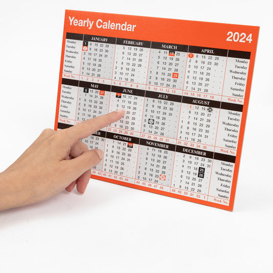 2024 Year To View Stand Up Desk Office Top Calendar Planner 25cm x 20cm Keechi & co.