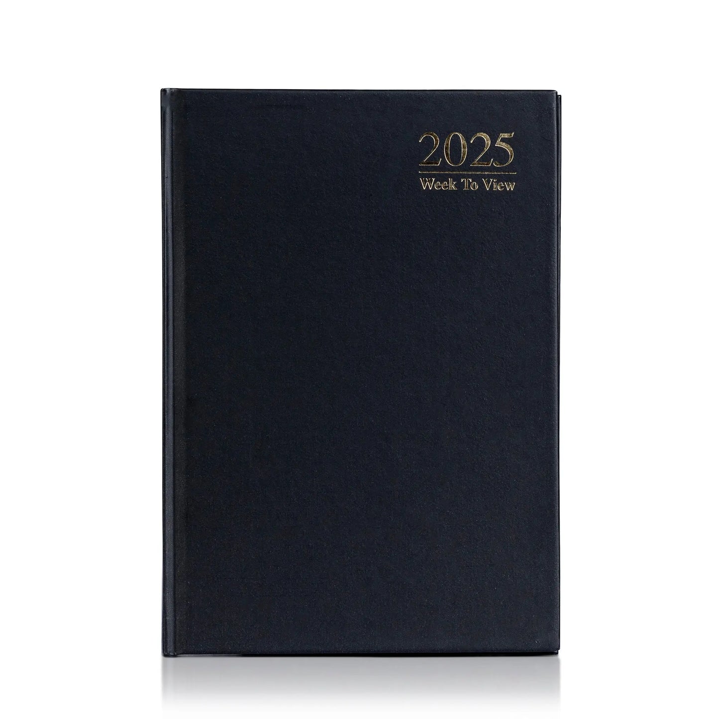 2025 A5 Week To View Diary Full Year Planner Organiser Hardback Cover black Keechi & co.