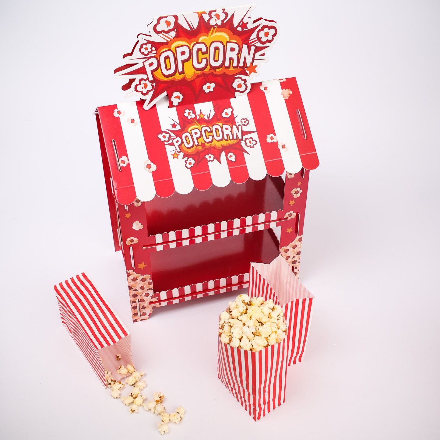 Popcorn Shop Display Stand Cake Dessert Birthday Party Popcorn movie night Treats Partyware