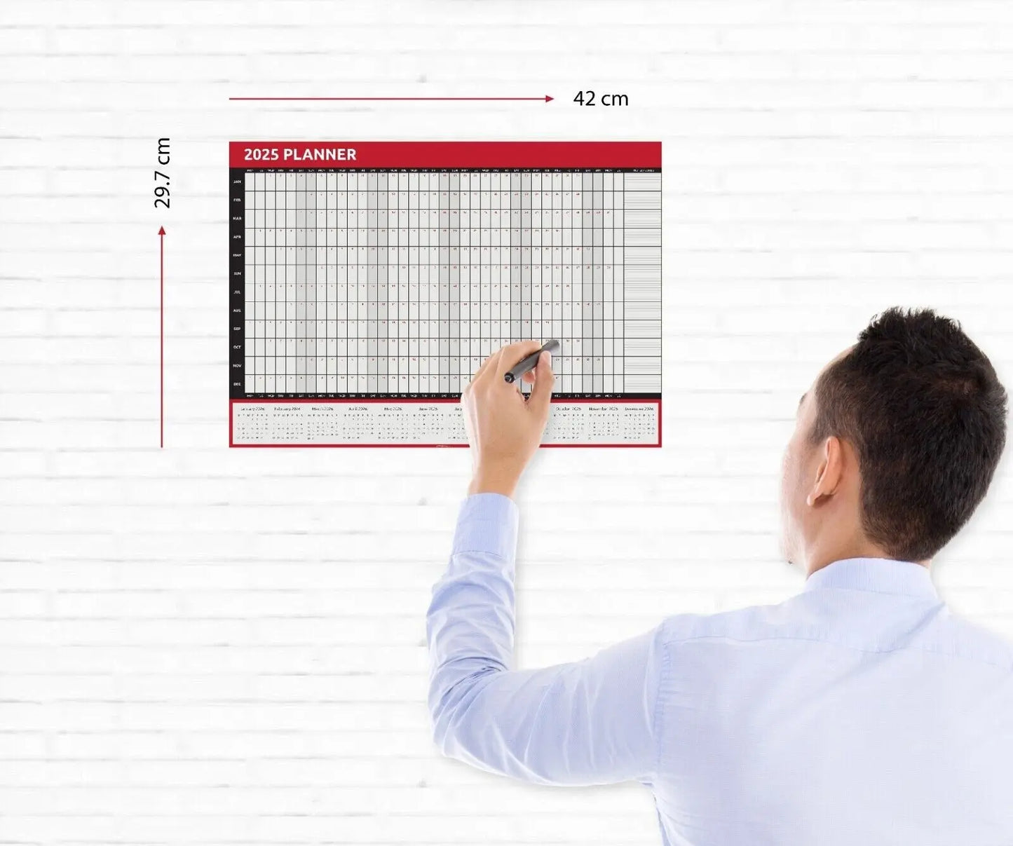 2025 A1 A2 A3 Full Year Wall Planner Calendar Home Office Work JAN DEC Keechi & co.