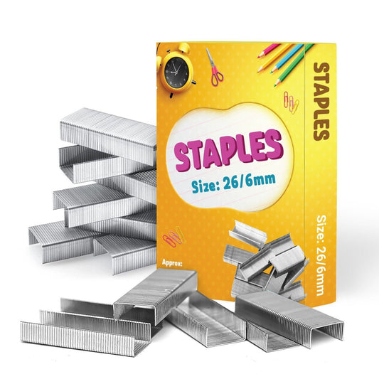 Office Staples Size Standard Fit 26-6mm Staples for Desktop Staplers 5000