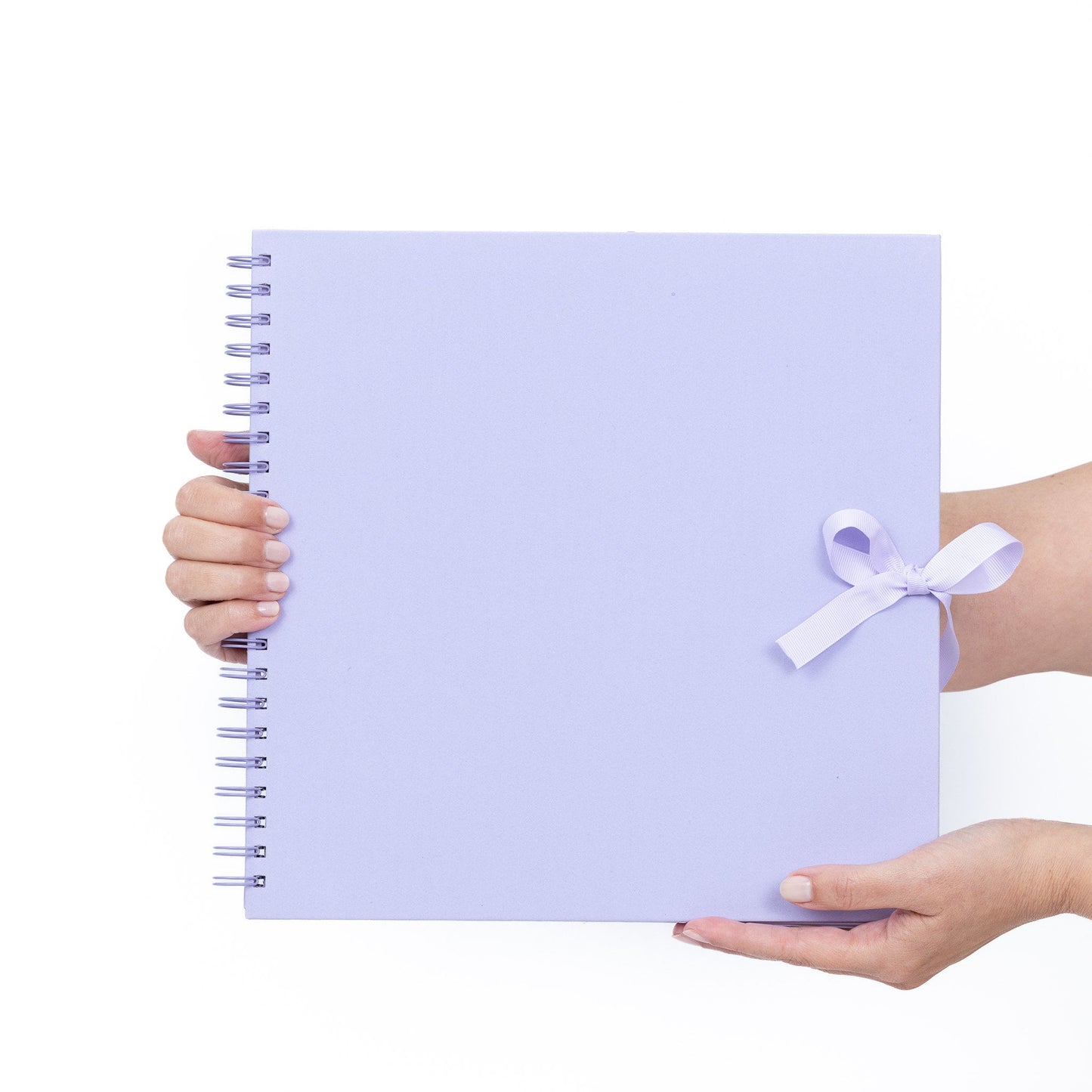 Square Scrapbook: Kraft Designs, Spiral Bound with Ribbon