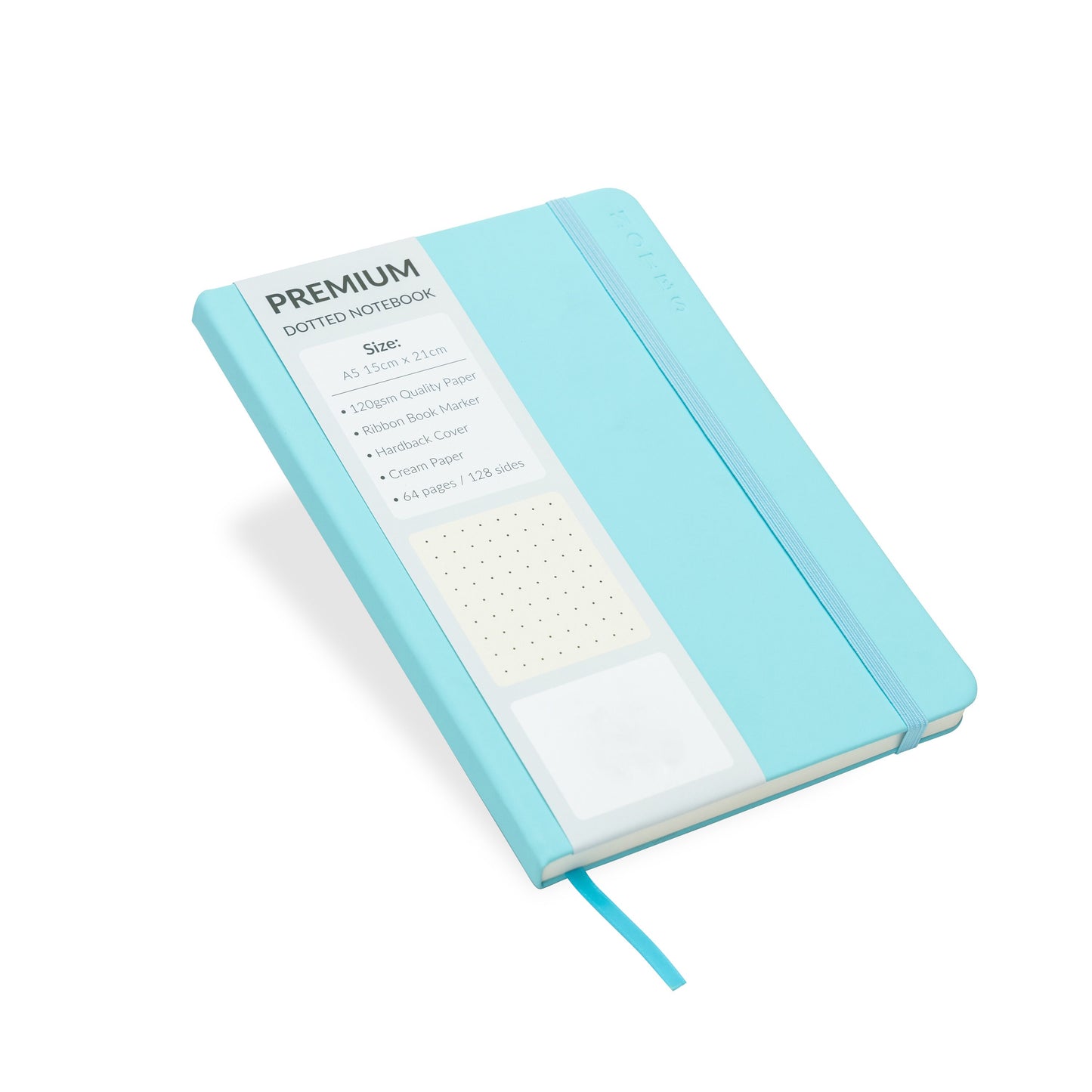 A5 Hardback Dotted Notebook Notepad Notes Diary Bullet Journal Premium Book sky blue Keechi & co.