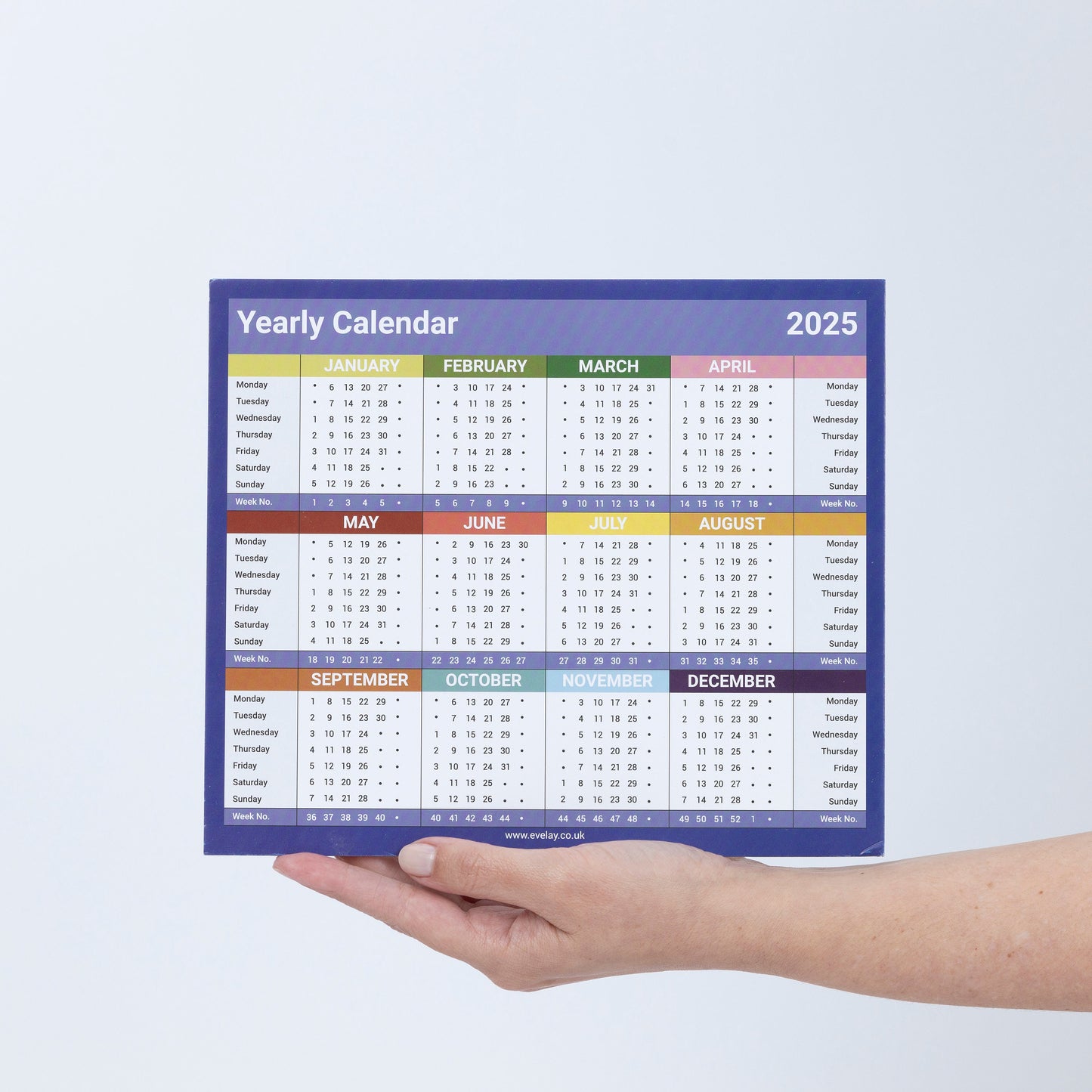 2025 Year To View Stand Up Desk Office Top Calendar Planner 24cm x 20cm Etsy
