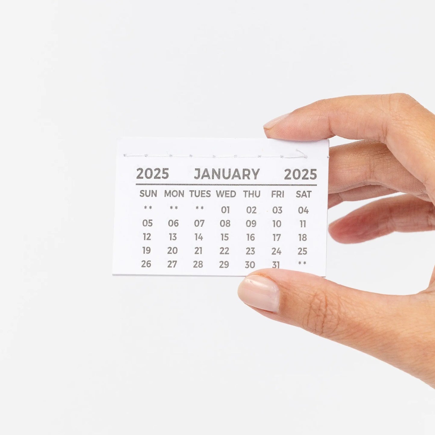 2025 Calendar Tabs Insert Tabs White Mini 1-200 PacksTear Off Pads Month To View Keechi & co.