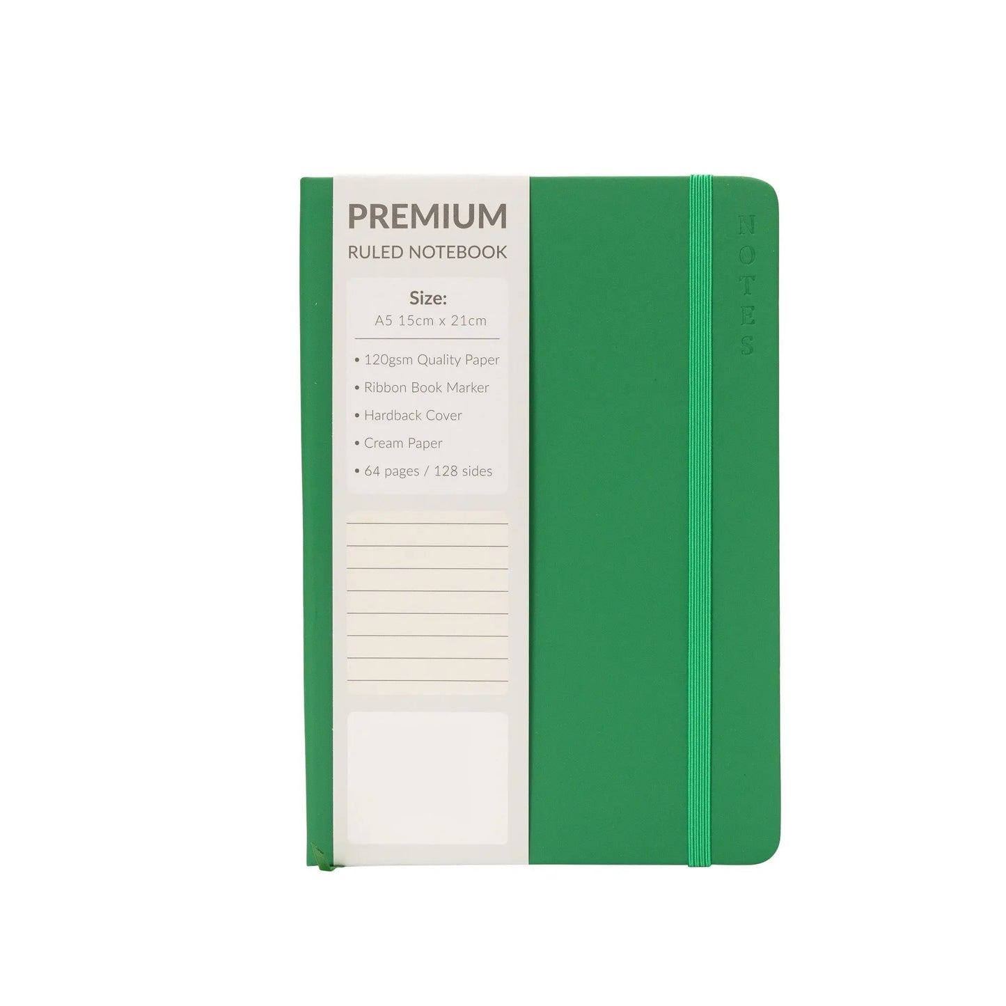 A5 Hardback Lined Notebook Ruled Notepad mixed colours red green black navy orange blue Notes Diary Journal Premium Book Keechi & co.