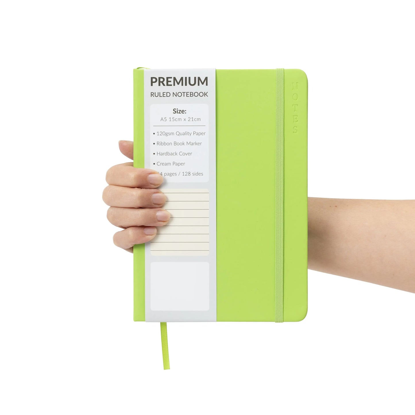 A5 Hardback Lined Notebook Ruled Notepad mixed colours red green black navy orange blue Notes Diary Journal Premium Book Keechi & co.