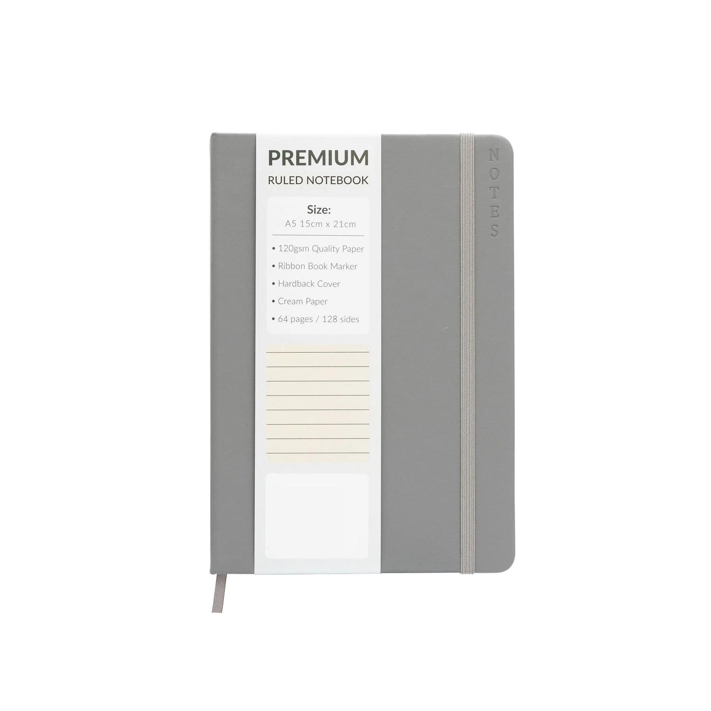 A5 Hardback Lined Notebook Ruled Notepad mixed colours red green black navy orange blue Notes Diary Journal Premium Book Keechi & co.