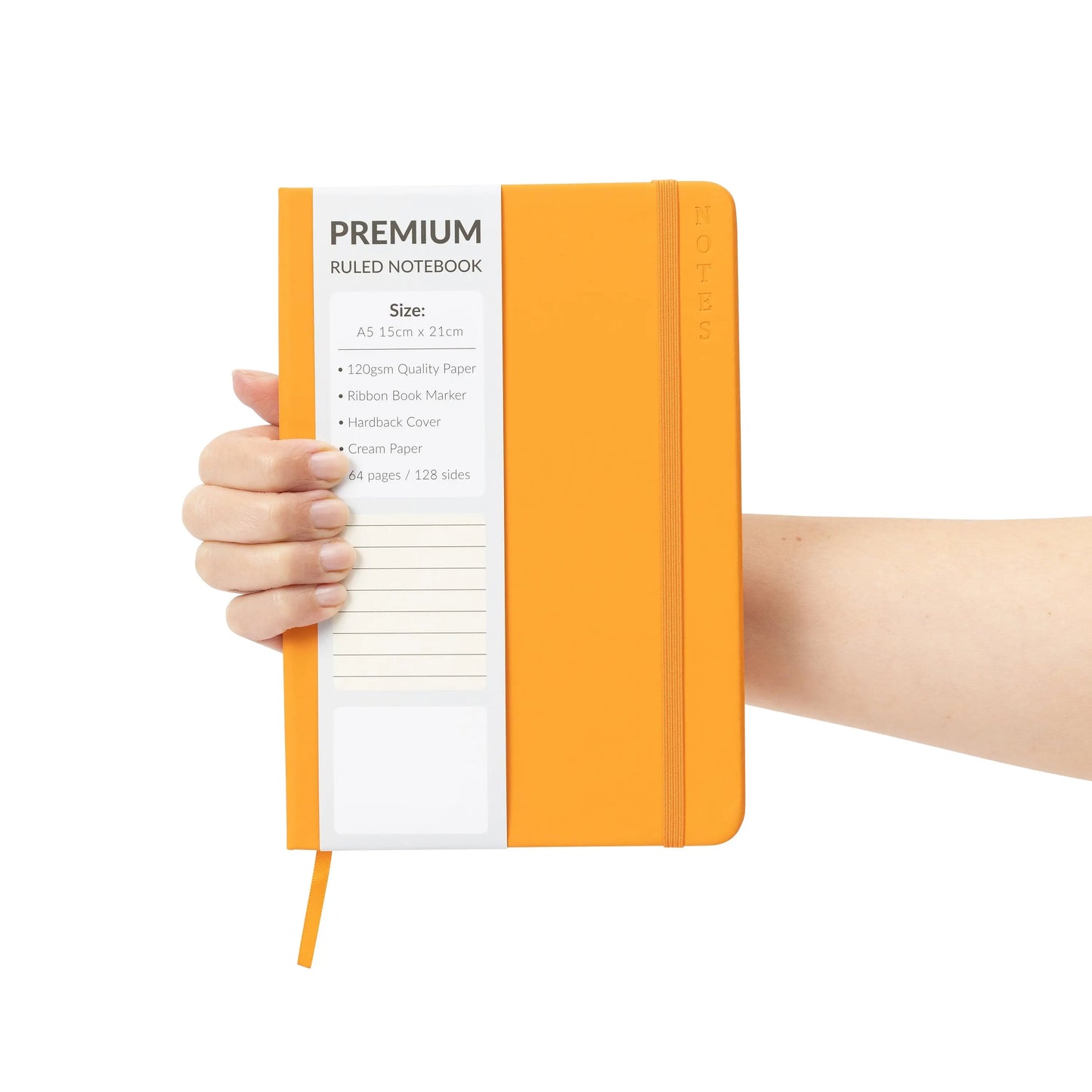 A5 Hardback Lined Notebook Ruled Notepad mixed colours red green black navy orange blue Notes Diary Journal Premium Book Keechi & co.