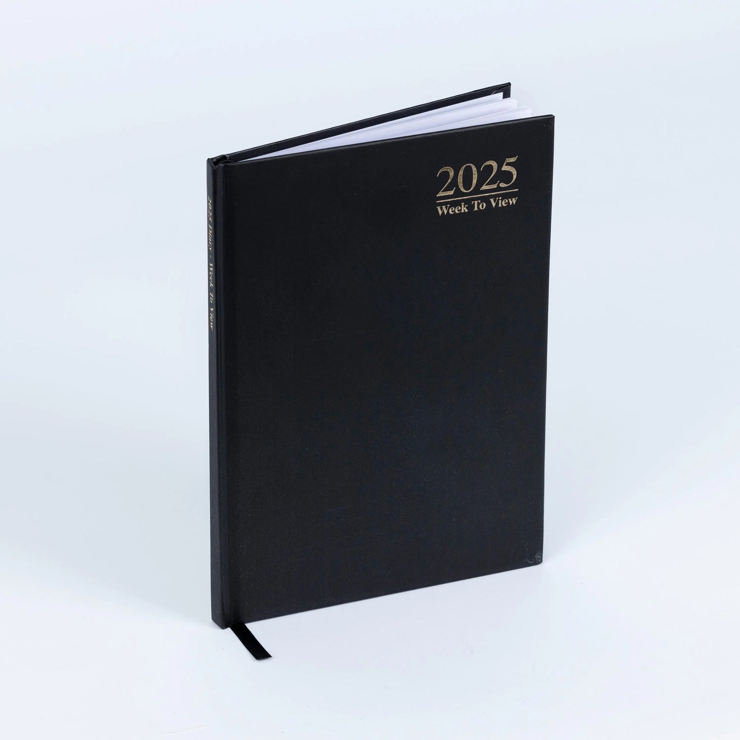 2025 A5 Week To View Diary Full Year Planner Organiser Hardback Cover black Keechi & co.