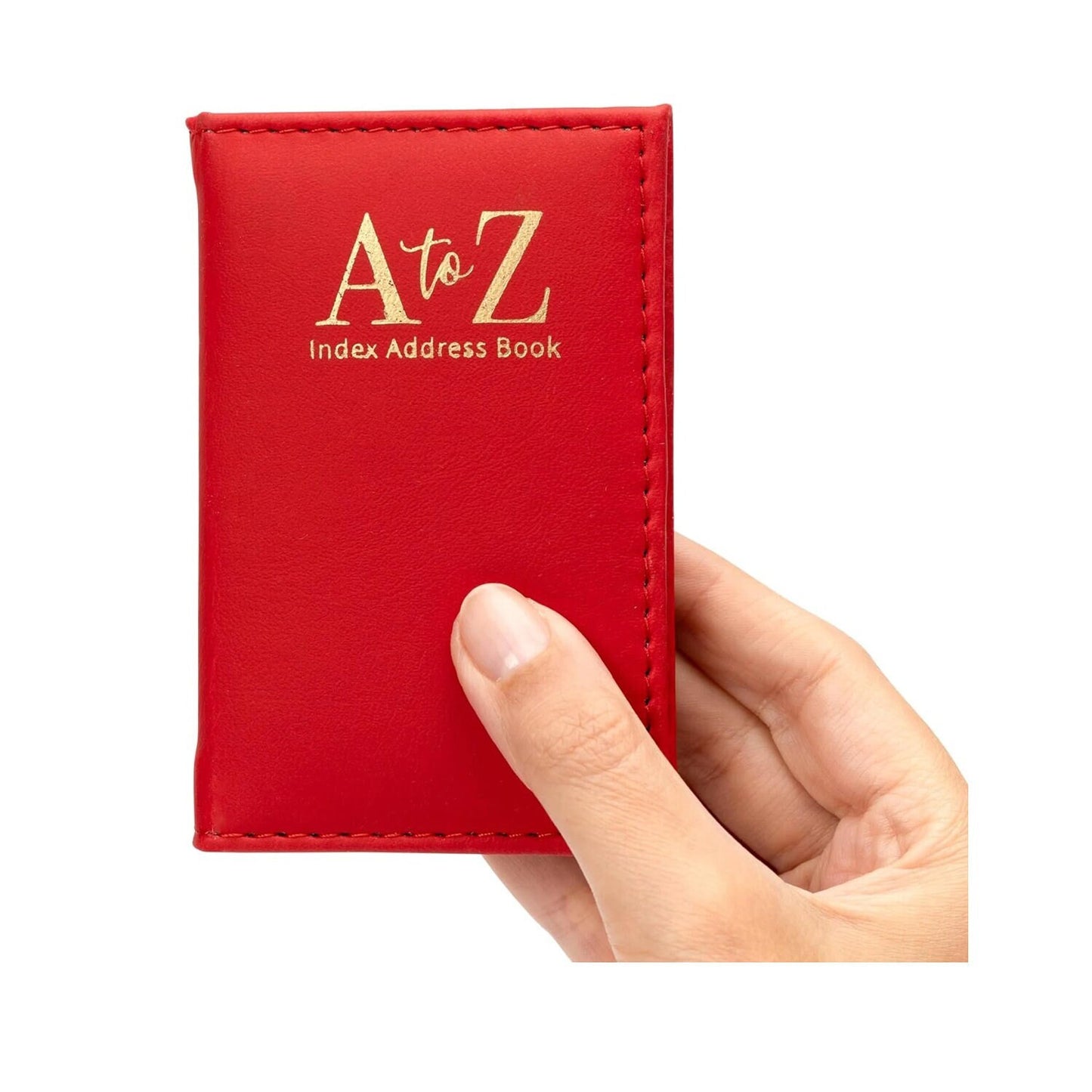 red Address Book  Executive Padded Notebook A-Z Pocket