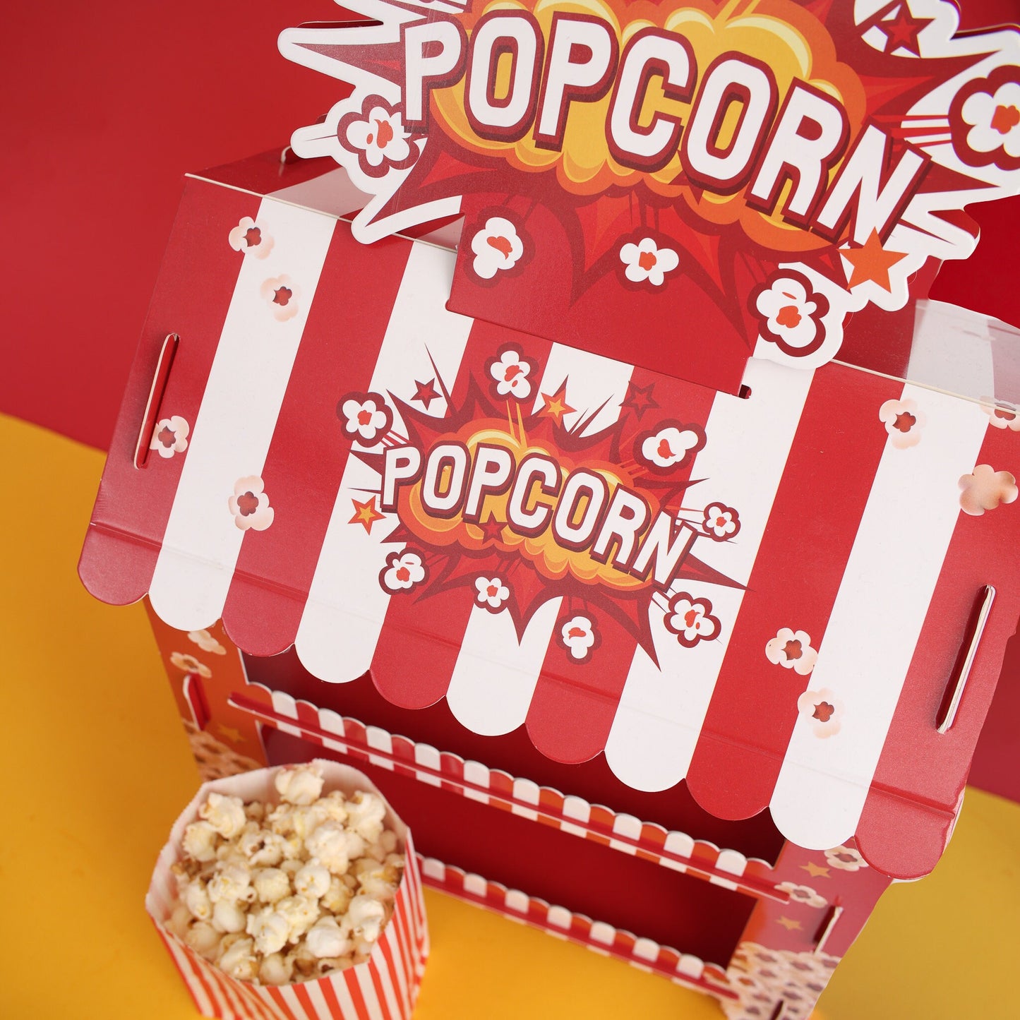 Popcorn Shop Display Stand Cake Dessert Birthday Party Popcorn movie night Treats Partyware