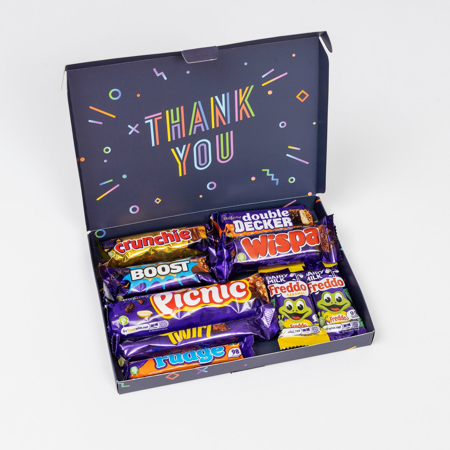 Cadbury Chocolate Freddo Twirl Boost Sweet Gift Box Hamper Thank You Keechi & co.