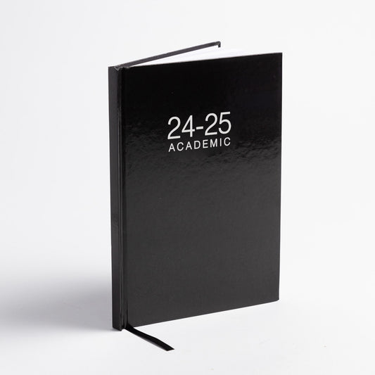 2024 2025 Academic A5 Week to view Diary School Planner Student Teacher Year black Keechi & co.