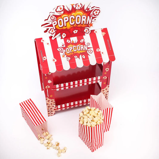 Popcorn Shop Display Stand Cake Dessert Birthday Party Popcorn movie night Treats Partyware Keechi & co.