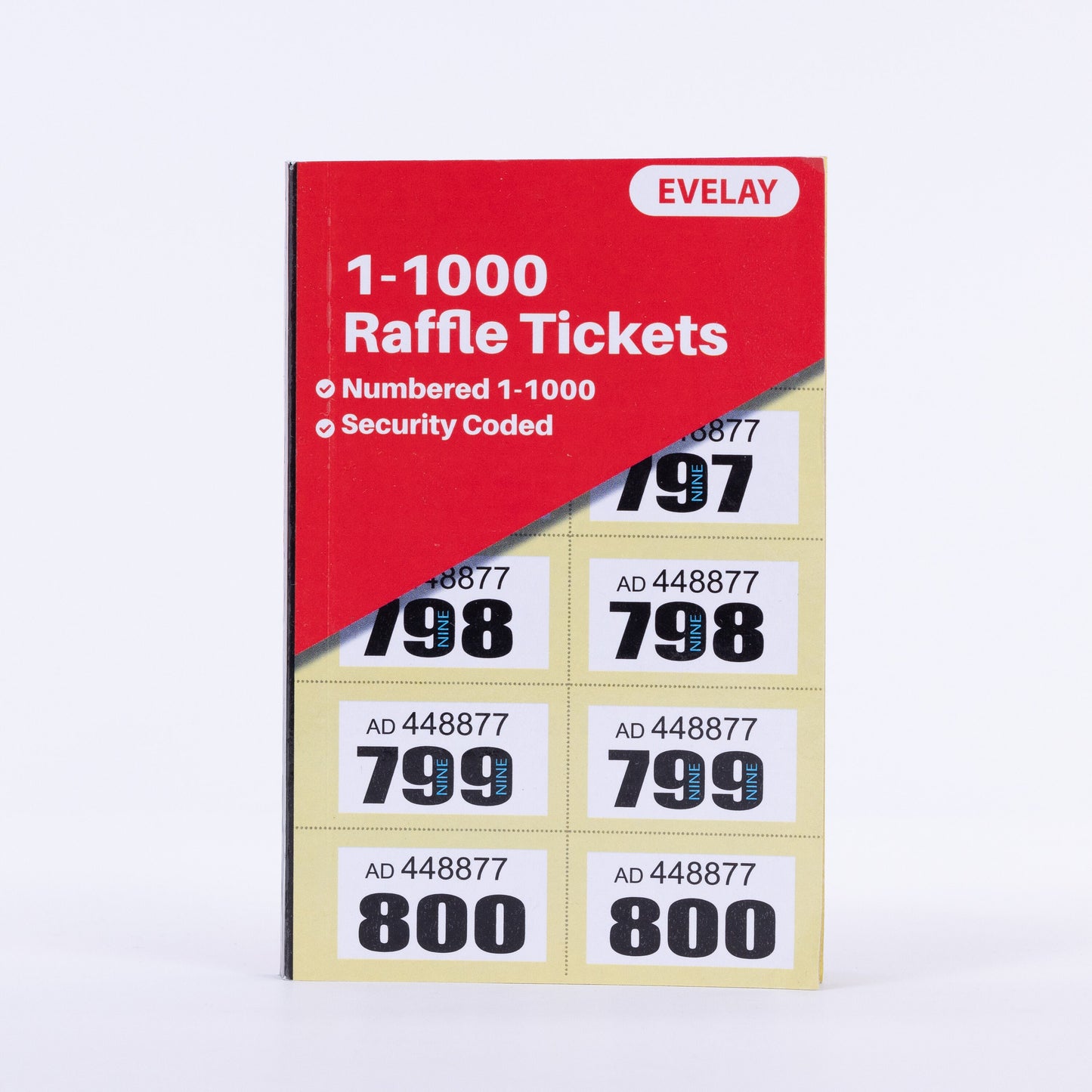 Cloakroom Raffle 1-1000 Tombola Draw Tickets Numbered 6 Colours To Choose