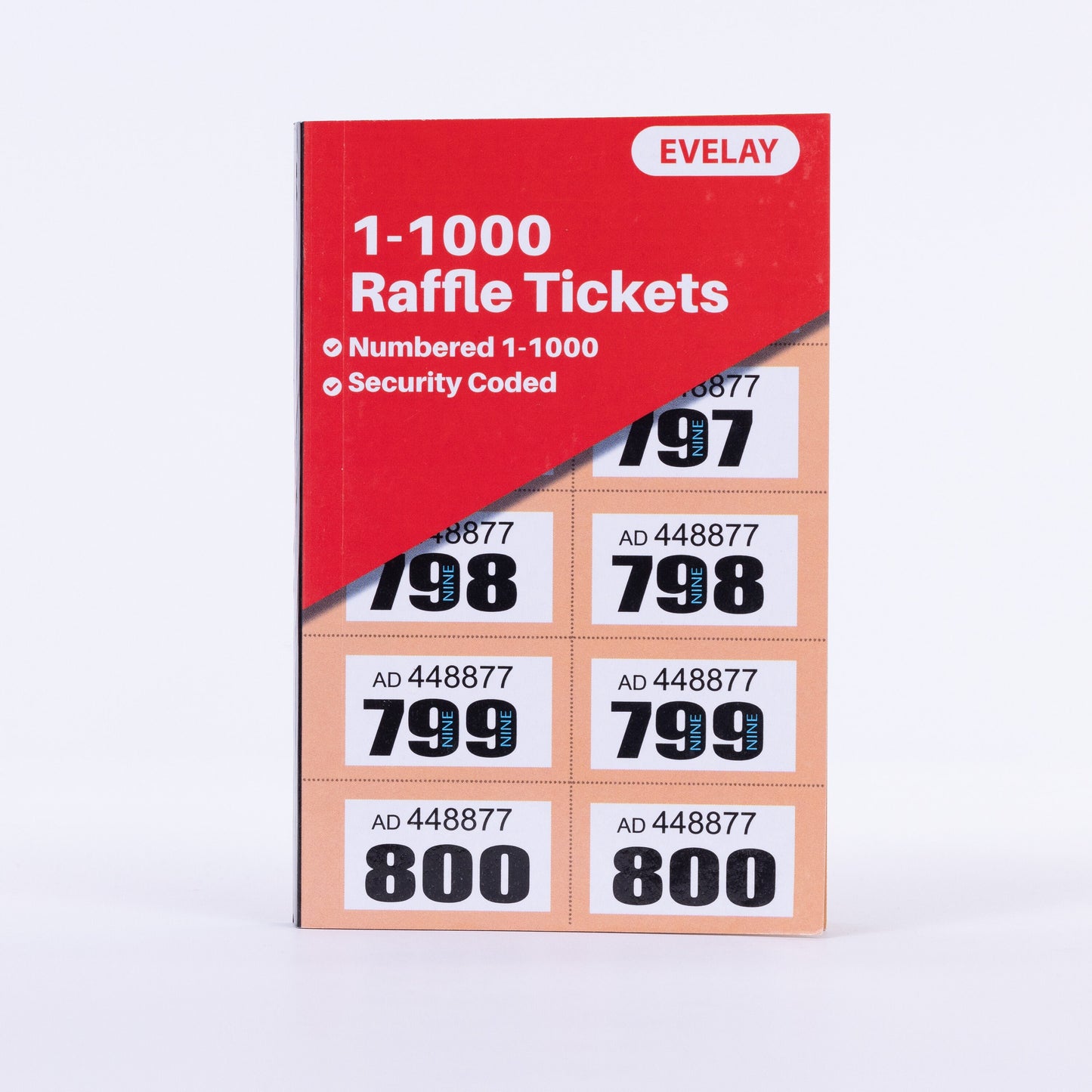 Cloakroom Raffle 1-1000 Tombola Draw Tickets Numbered 6 Colours To Choose