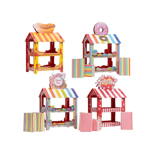 Sweet Shop Display Stand: Birthday Party Treat Carts (Set of 3)