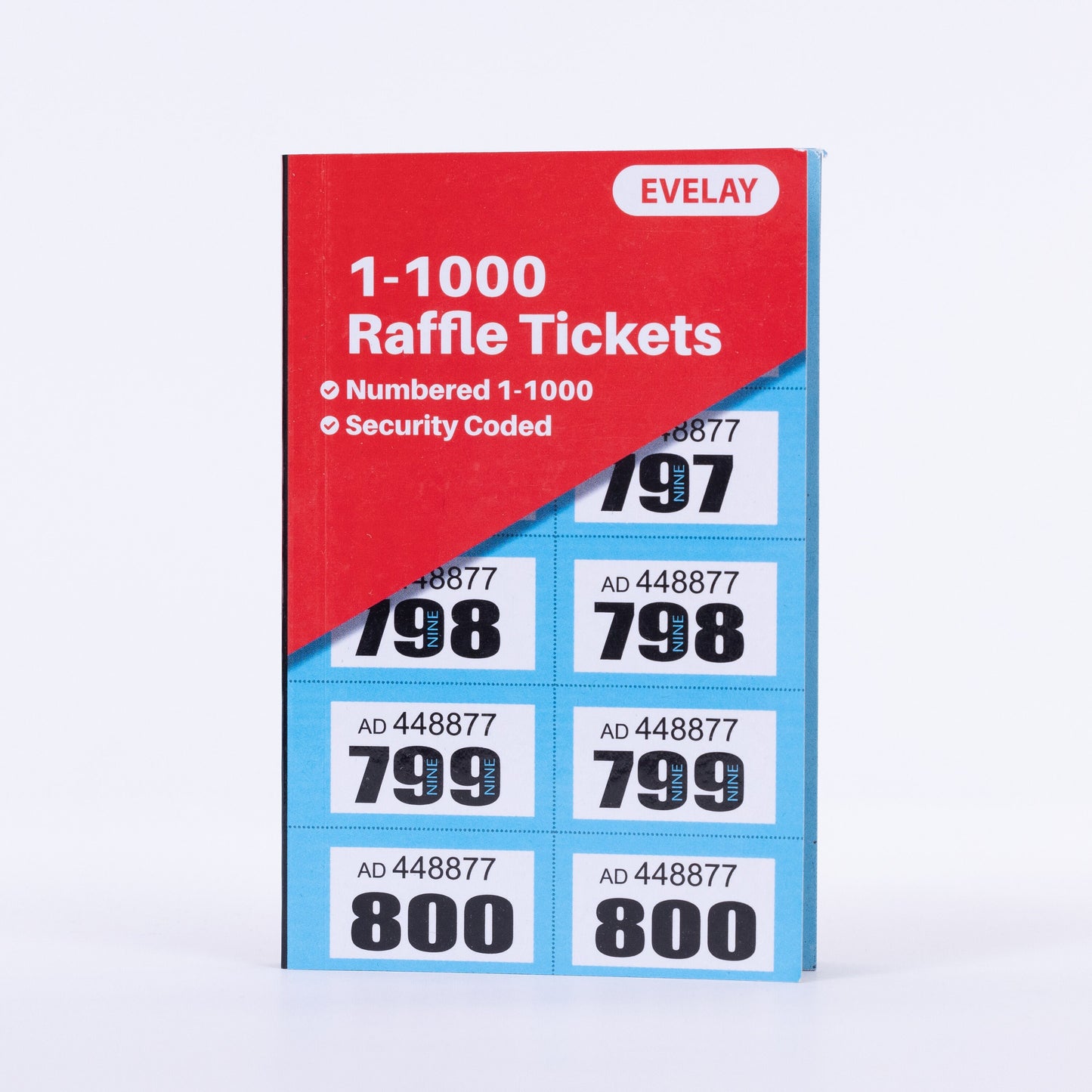 Cloakroom Raffle 1-1000 Tombola Draw Tickets Numbered 6 Colours To Choose