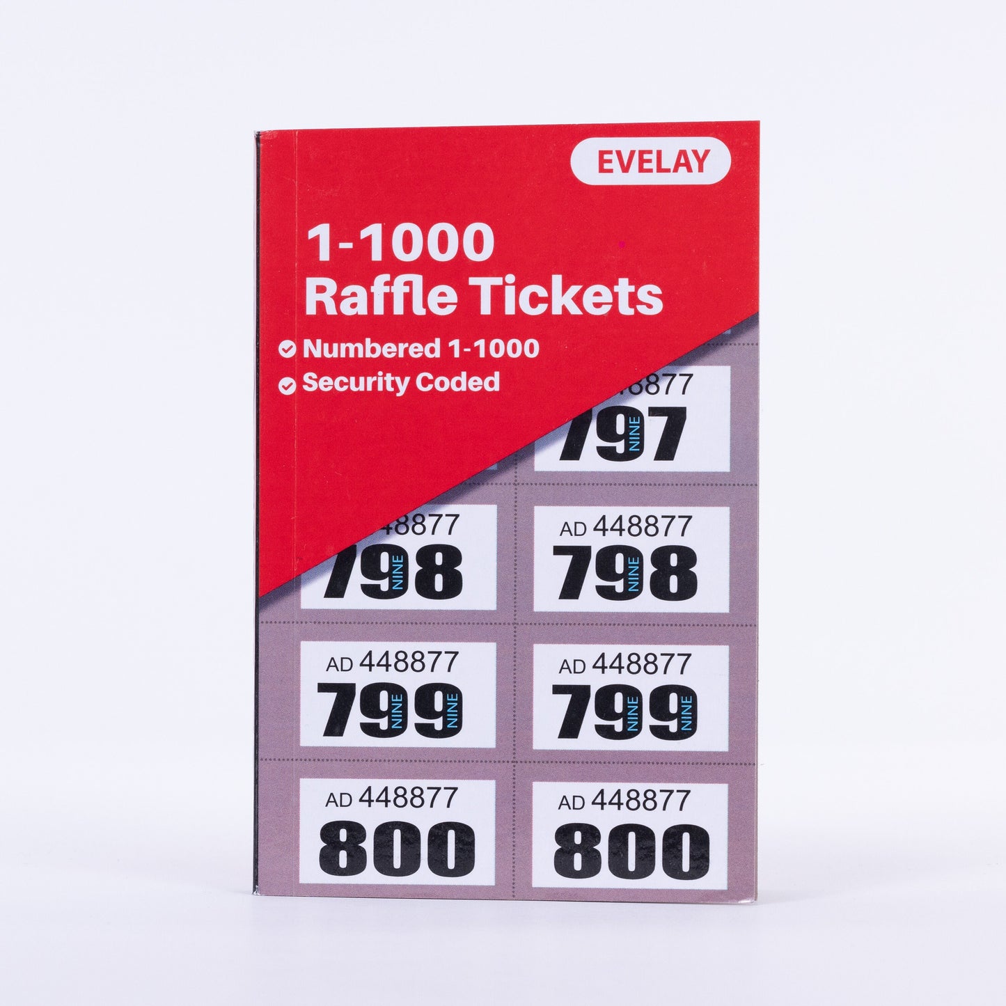 Cloakroom Raffle 1-1000 Tombola Draw Tickets Numbered 6 Colours To Choose