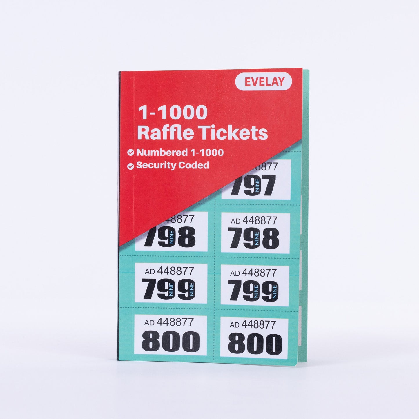 Cloakroom Raffle 1-1000 Tombola Draw Tickets Numbered 6 Colours To Choose