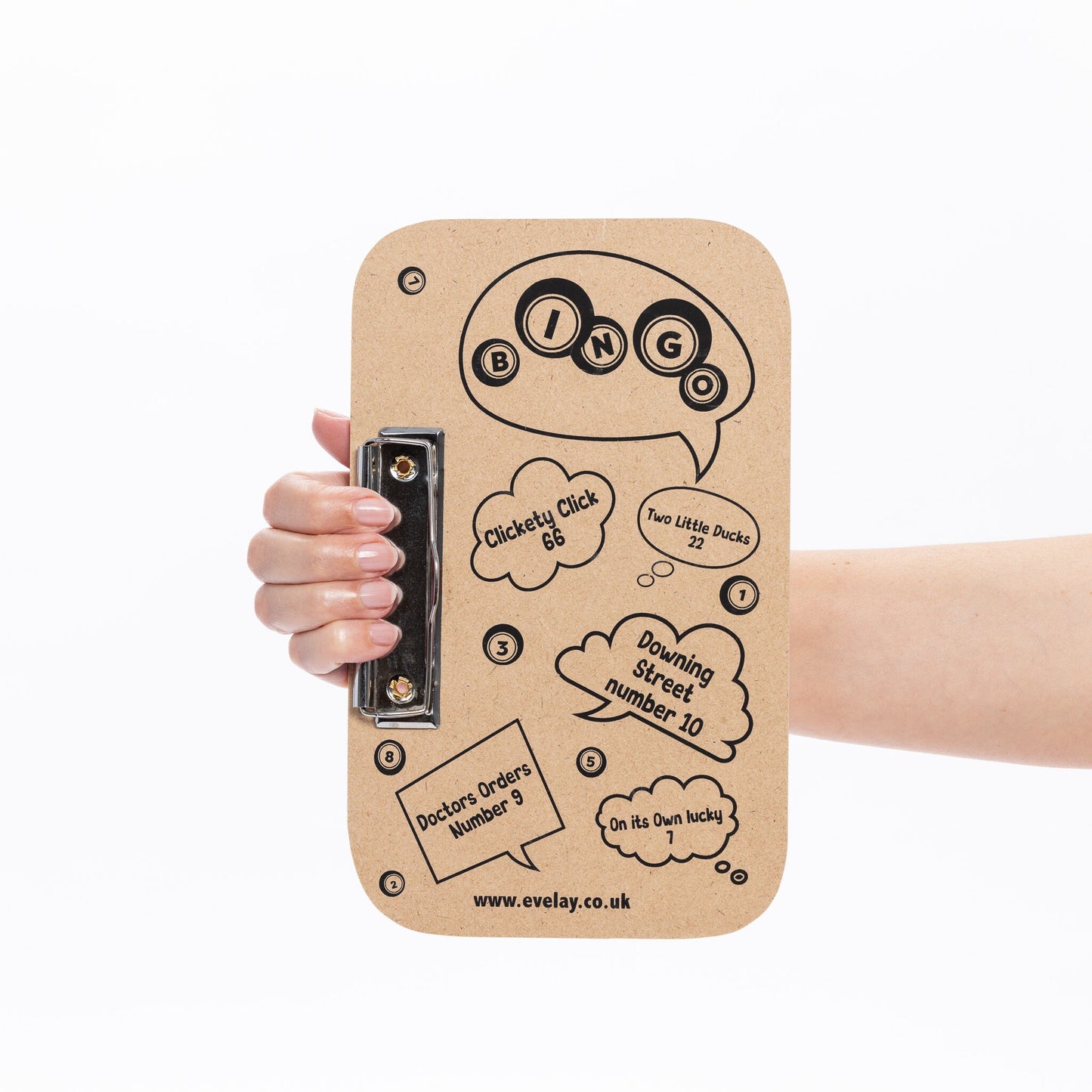 Bingo Board with Clip: Family Game Night (24cm x 15cm)