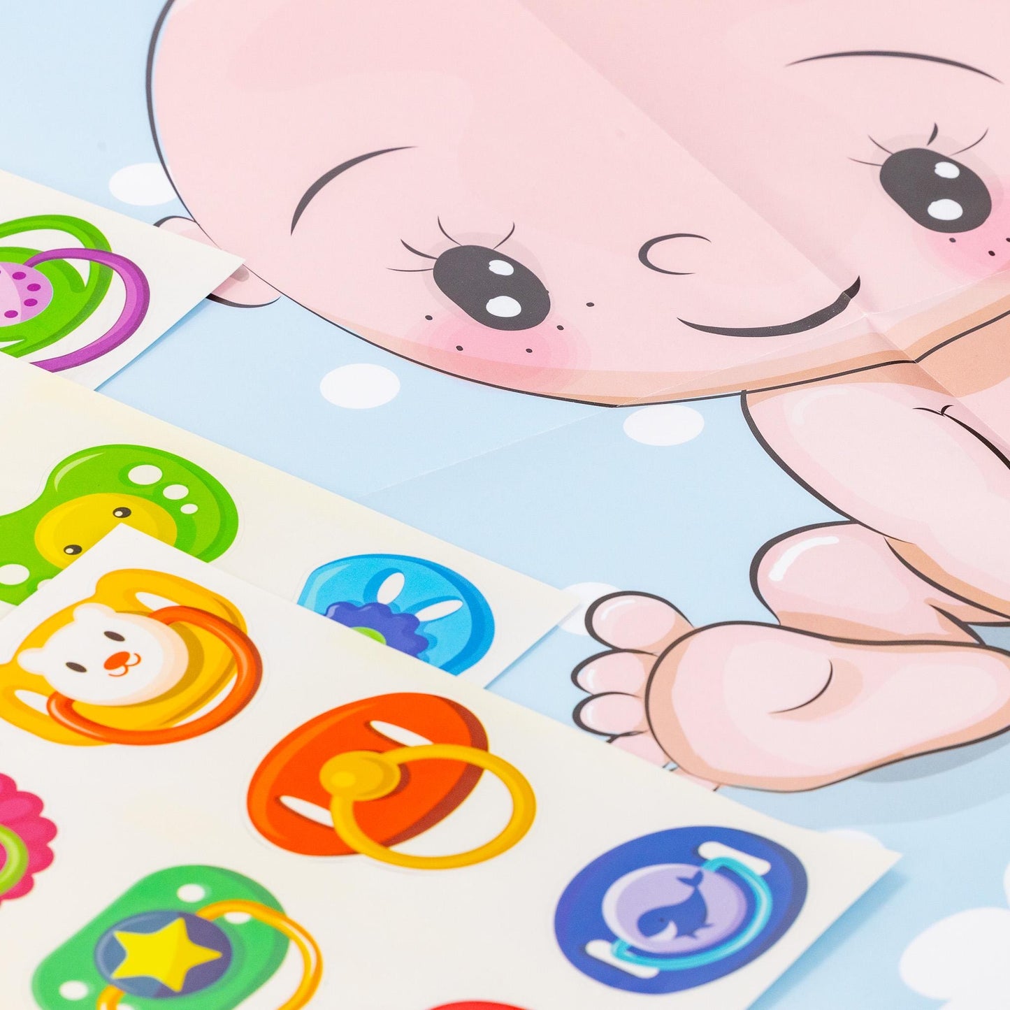Pin the Dummy Baby Shower Game: Baby Boy Party
