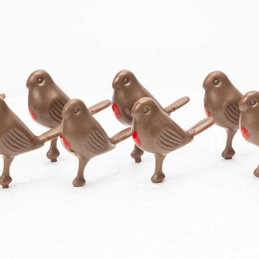 20 Plastic Robin Christmas Cake Decorations (30mm)