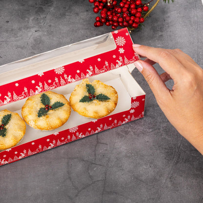 Christmas Mince Pie Boxes – Double Stack, Holds 3 or 6 – Pack of 12 – image 6