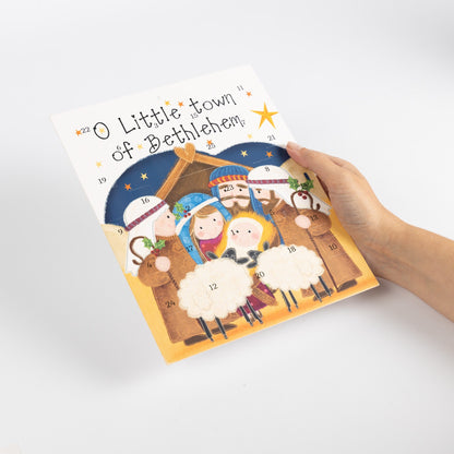 Traditional Nativity Advent Calendar Card with Envelope