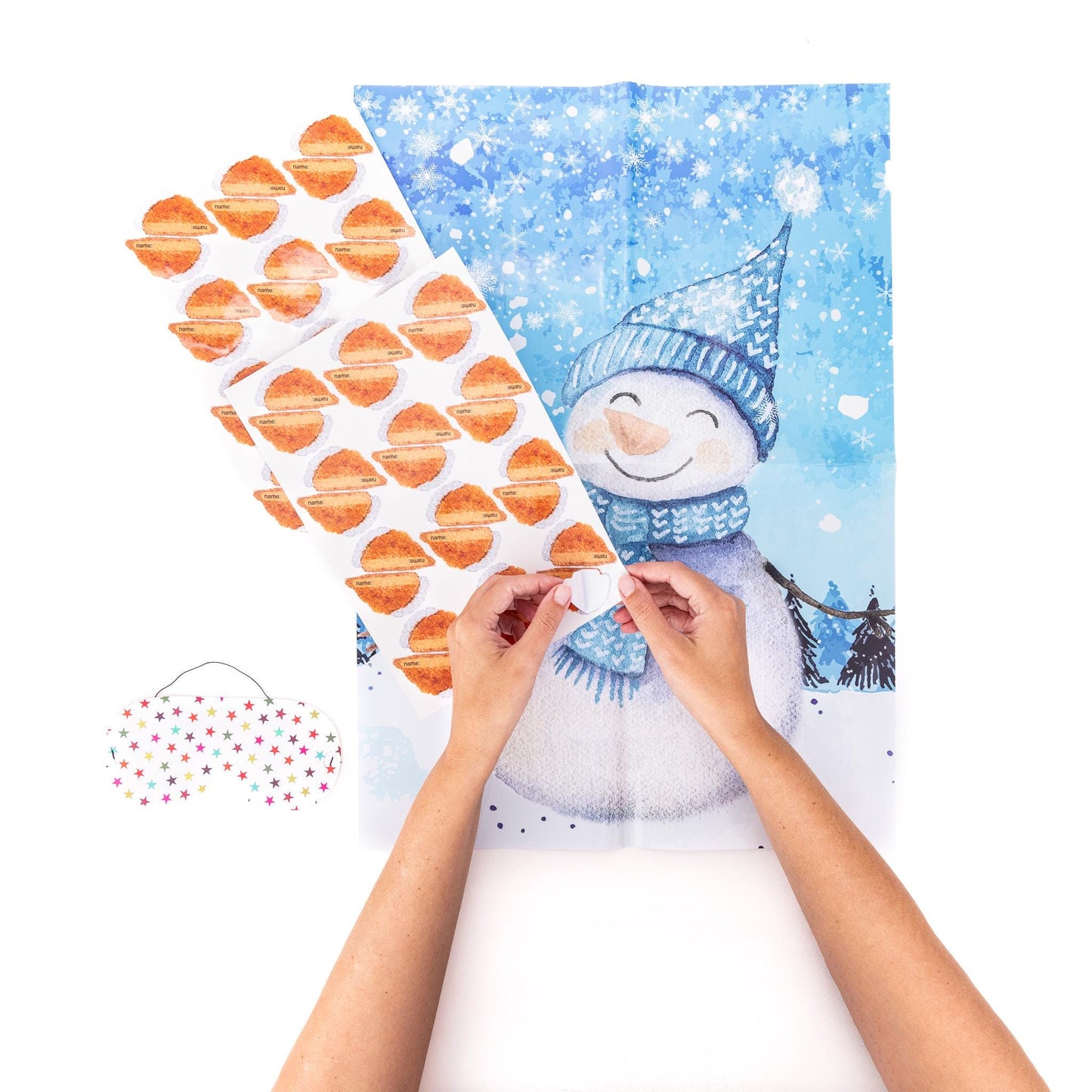 Pin The Carrot Nose On The Snowman Christmas  Festive Party Game 42 Stickers