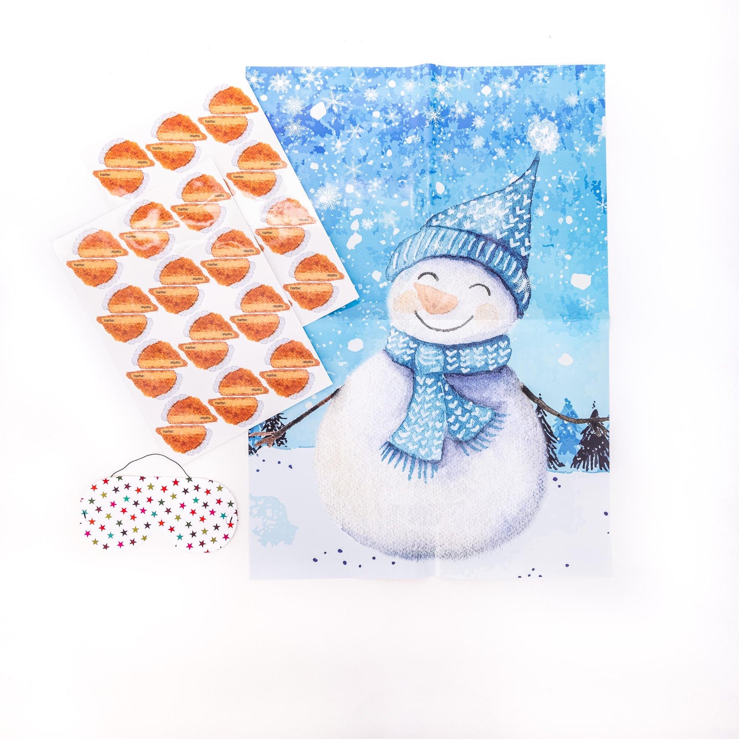 Pin The Carrot Nose On The Snowman Christmas  Festive Party Game 42 Stickers
