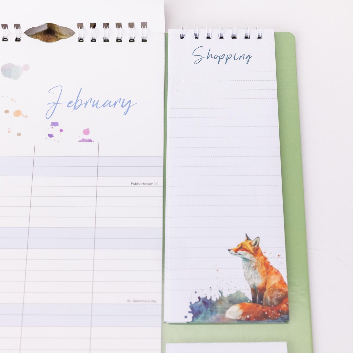 2025 Family Planner 5 Column Calendar Wall Organiser Shopping List & Notepad