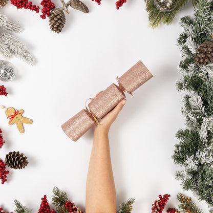 Make Your Own Christmas Cracker Kit – Rose Gold Glitter – image 4