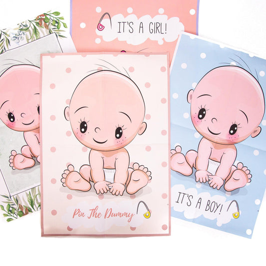 Pin the dummy on the baby shower party game Baby Girl Boy unisex MULTIPLAYER 20 player