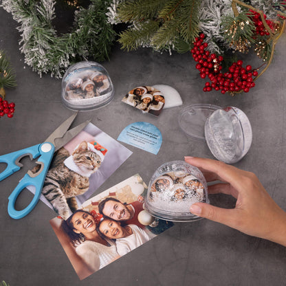 Christmas Photo Snow Globe Inserts – Double Sided – 93 x 75mm – image 2