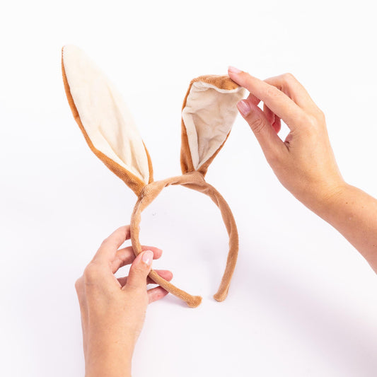 Brown Rabbit Ears Hare Headband Fancy Dress Costume Accessory Easter Bunny