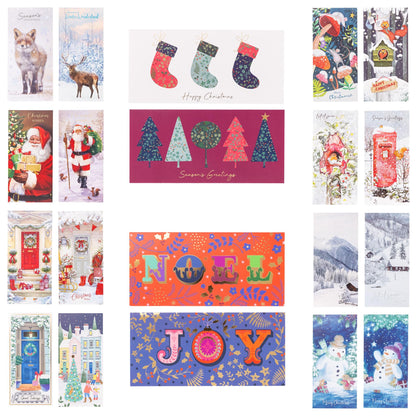 Slim Photo Christmas Cards – Santa & Snowman – Box of 16 – image 2