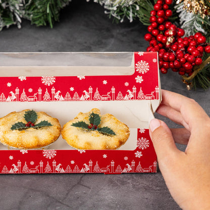 Christmas Mince Pie Boxes – Double Stack, Holds 3 or 6 – Pack of 12 – image 5