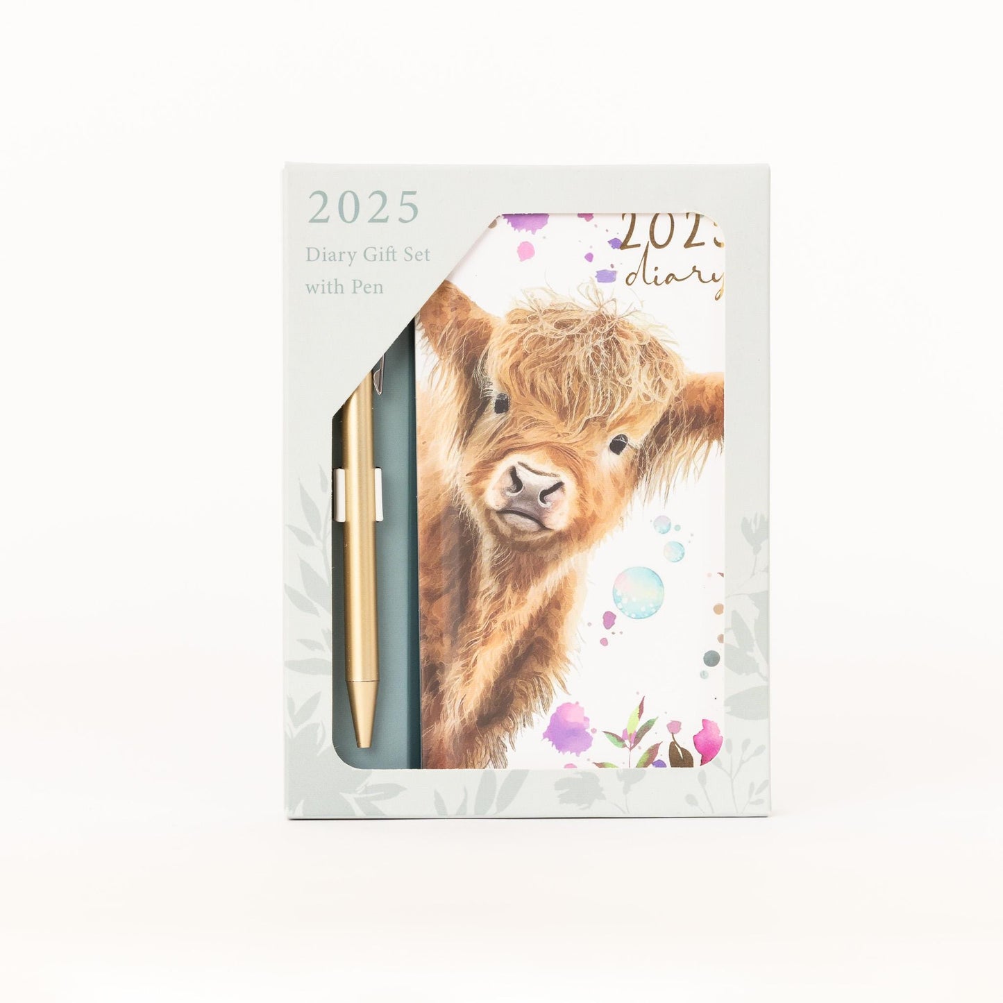 2025 Diary & Pen Slim Size Week to View Diaries Full Year Planner Gift Set Boxed goose