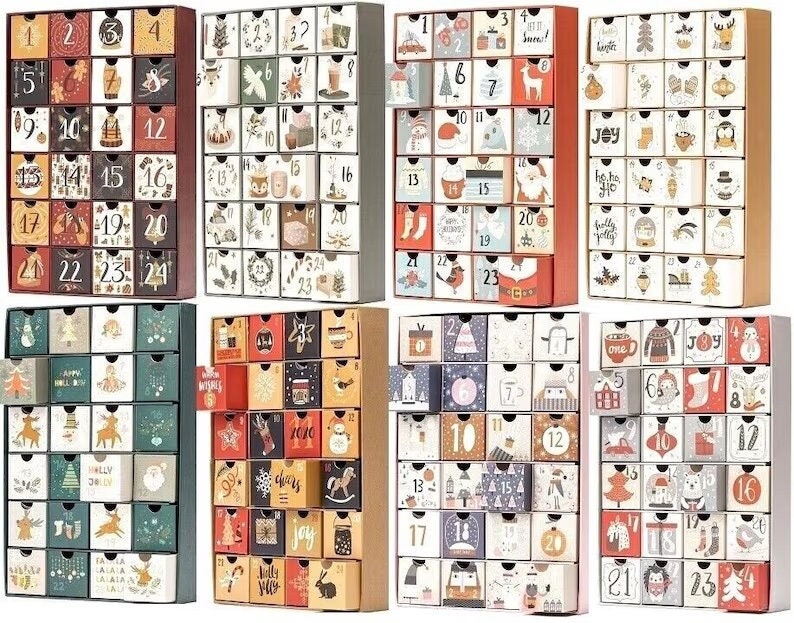 Fill Make your Own Advent Calendar 24 Days 1-24 Draws Christmas Countdown