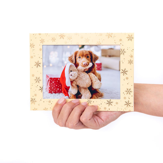 Christmas Photo Frame Cards 6 x & Envelopes Personalised any Family Picture